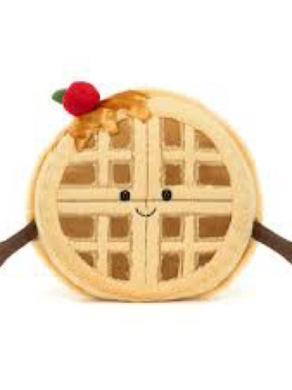 Jellycat Waffle Plush Toy with Red Cherry - Jellycat - Amuseables Rene Waffle